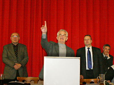 Ernst Gund, Ernst Schwemmer, Karl Emer und Bernd Frauenfeld 