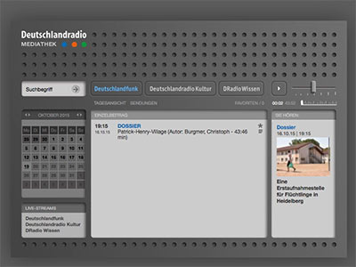 Screenshot: Website der Deutschlandfunk-Mediathek