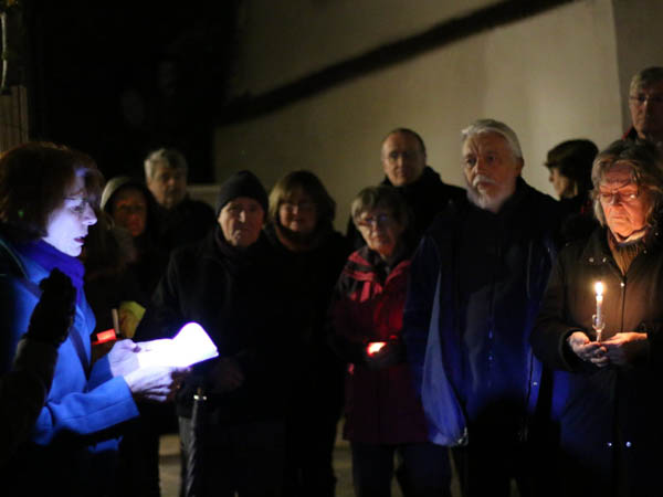 Gedenken an Ort der ehemaligen Synagoge