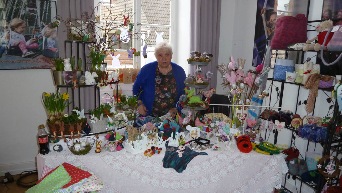 Blick auf den Stand von Heide Kaltschmidt