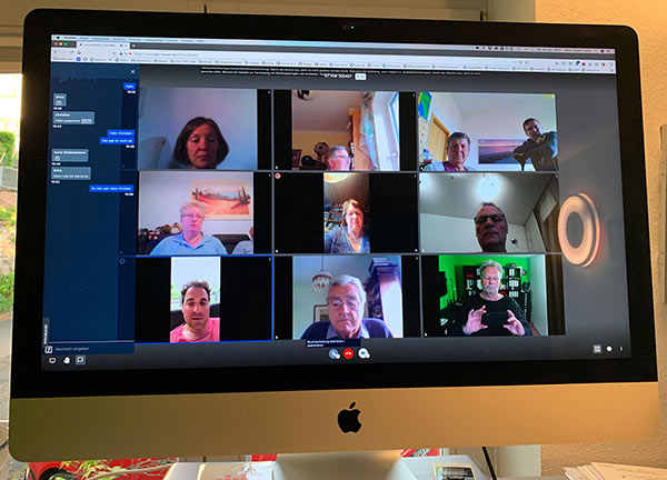 Screenshot: Teilnehmer des virtuellen Sitzung